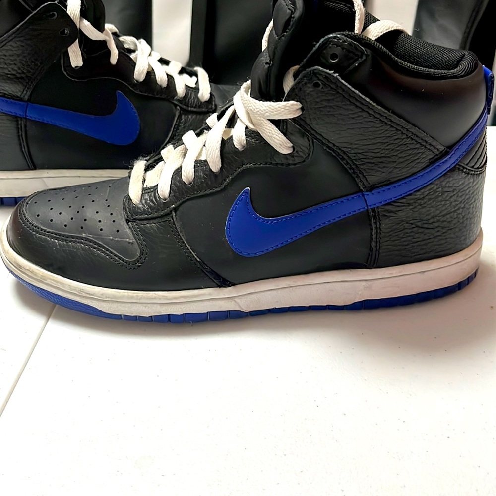 8.5 Nike Dunk High Black/Blue